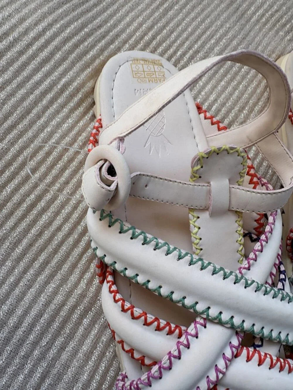 Farm Rio Zigzag Stitch Sandals US 9 New